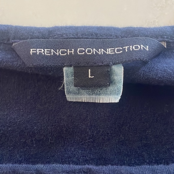 NAVY AND HOT PINK STRIPED TEE - Picture 5 of 5